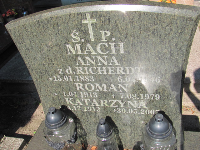 Anna Mach 1883 Gdynia Orłowo - Grobonet - Wyszukiwarka osób pochowanych