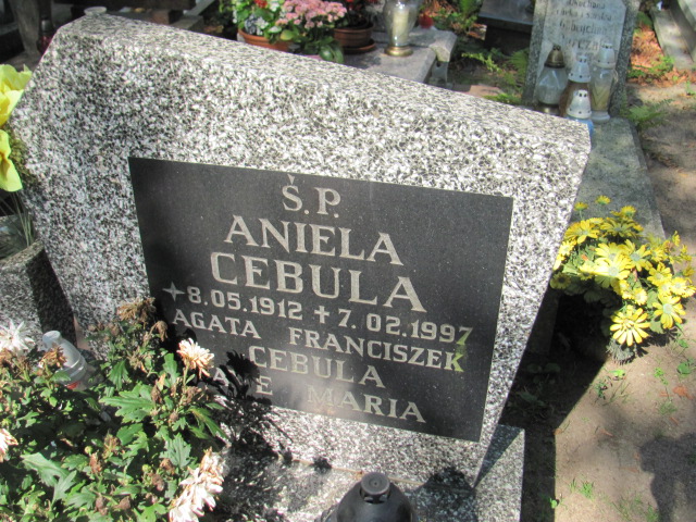Agata Cebula 1883 Gdynia Orłowo - Grobonet - Wyszukiwarka osób pochowanych