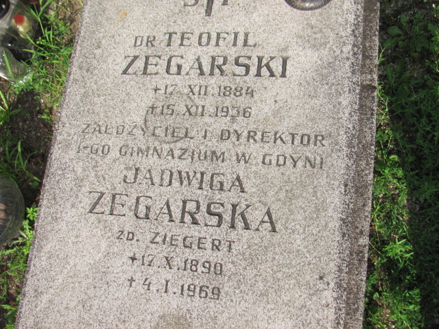 Teofil Zegarski 1884 Gdynia Orłowo - Grobonet - Wyszukiwarka osób pochowanych