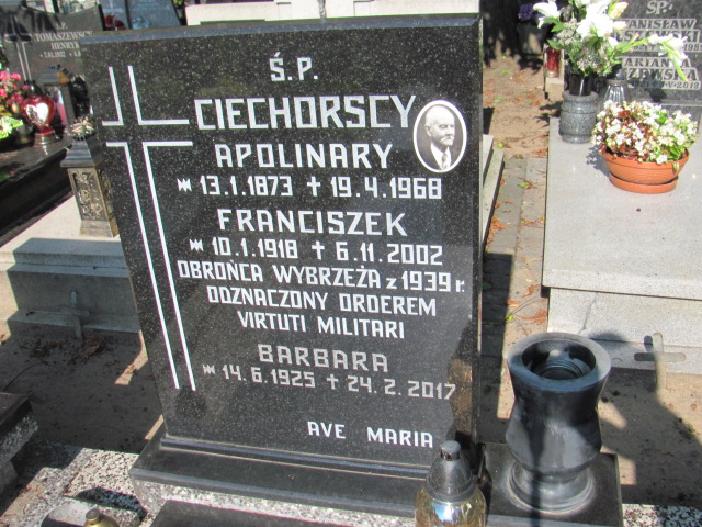 Apolinary Ciechorski 1873 Gdynia Orłowo - Grobonet - Wyszukiwarka osób pochowanych