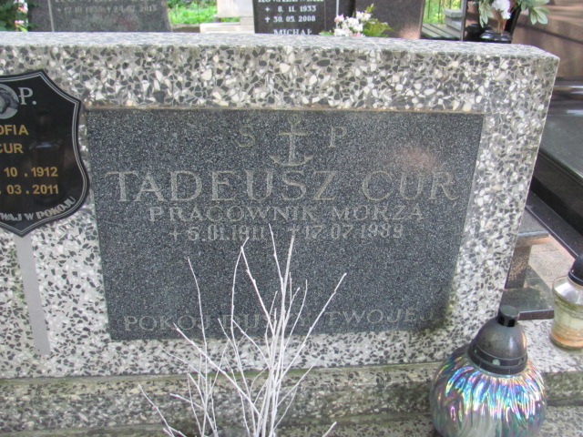 Tadeusz Cur 1911 Gdynia Orłowo - Grobonet - Wyszukiwarka osób pochowanych