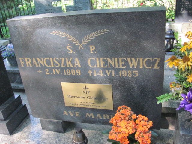 Hieronim Cieniewicz 1884 Gdynia Orłowo - Grobonet - Wyszukiwarka osób pochowanych