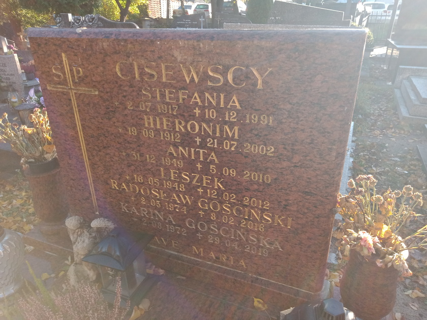 Hieronim Cisewski 1912 Gdynia Orłowo - Grobonet - Wyszukiwarka osób pochowanych