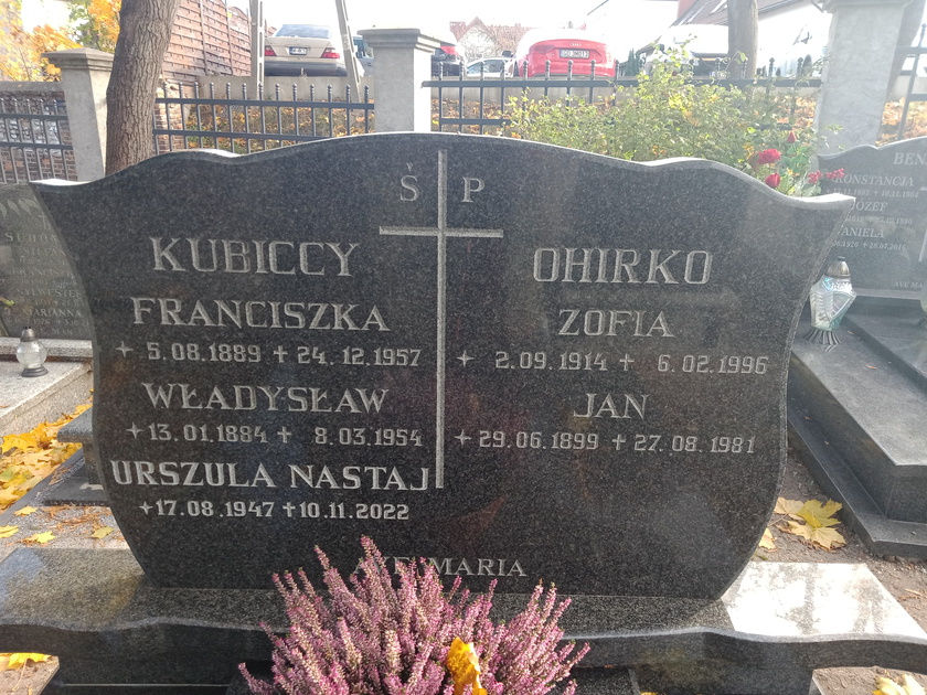 Franciszka Kubicka 1889 Gdynia Orłowo - Grobonet - Wyszukiwarka osób pochowanych