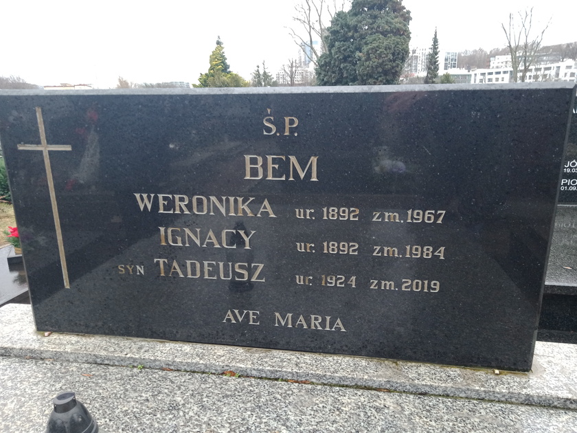 Tadeusz Bem 1924 Gdynia Orłowo - Grobonet - Wyszukiwarka osób pochowanych