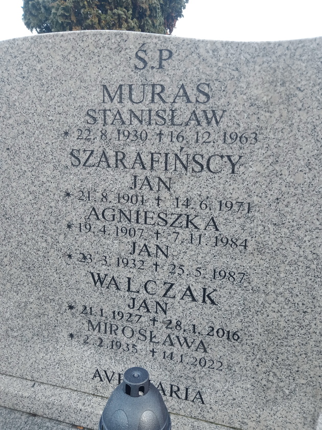 Agnieszka Szarafińska  1907 Gdynia Orłowo - Grobonet - Wyszukiwarka osób pochowanych