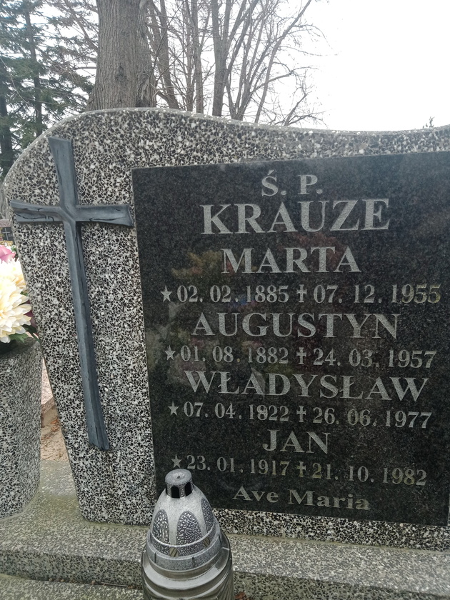 Augustyn Krauze 1882 Gdynia Orłowo - Grobonet - Wyszukiwarka osób pochowanych