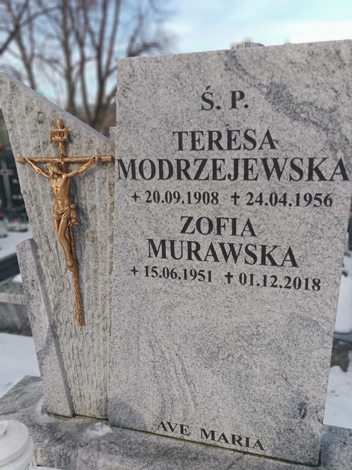 Teresa Modrzejewska 1908 Gdynia Orłowo - Grobonet - Wyszukiwarka osób pochowanych