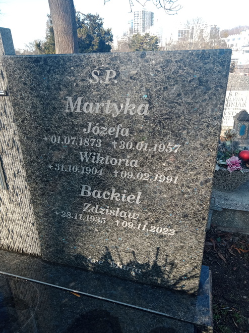 Józefa Martyka 1873 Gdynia Orłowo - Grobonet - Wyszukiwarka osób pochowanych