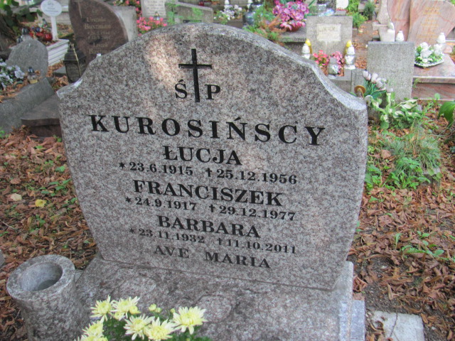 Łucja Kurosińska 1915 Gdynia Orłowo - Grobonet - Wyszukiwarka osób pochowanych