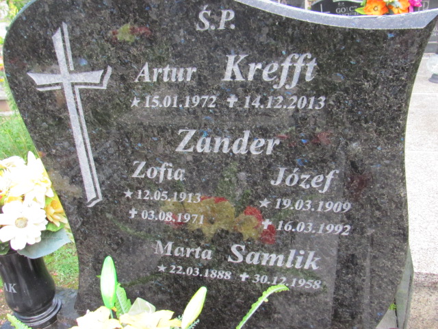 Artur Jarosław Krefft 1972 Gdynia Orłowo - Grobonet - Wyszukiwarka osób pochowanych