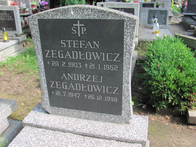Andrzej Zegadłowicz 1947 Gdynia Orłowo - Grobonet - Wyszukiwarka osób pochowanych