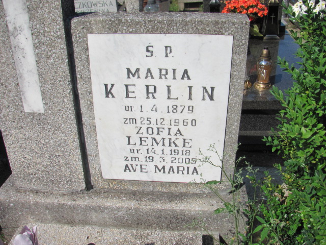 Maria Kerlin 1879 Gdynia Orłowo - Grobonet - Wyszukiwarka osób pochowanych