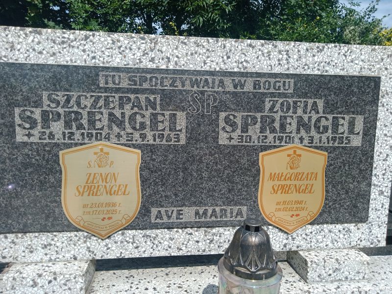 Szczepan Sprengel 1904 Gdynia Orłowo - Grobonet - Wyszukiwarka osób pochowanych