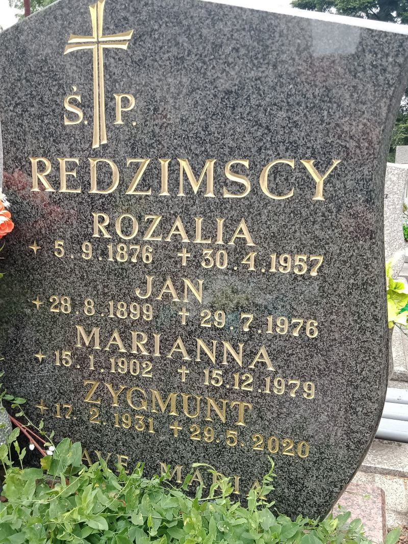 Marianna Redzimska 1902 Gdynia Orłowo - Grobonet - Wyszukiwarka osób pochowanych