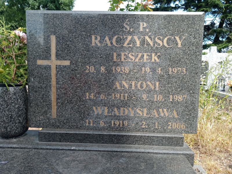 Leszek Raczyński 1938 Gdynia Orłowo - Grobonet - Wyszukiwarka osób pochowanych
